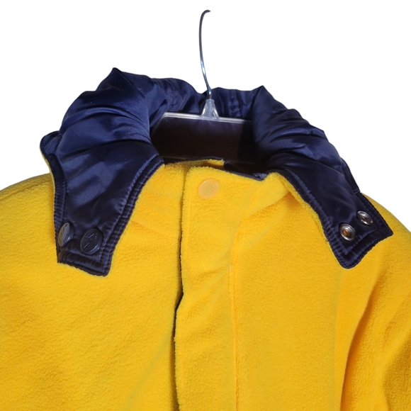 NOKI blue and yellow reversible down puffer coat with hood Size Small - Picture 7 of 16